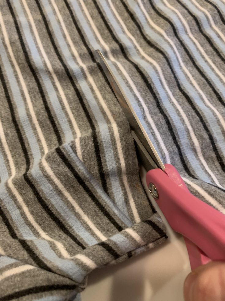 Cutting stripes shirt