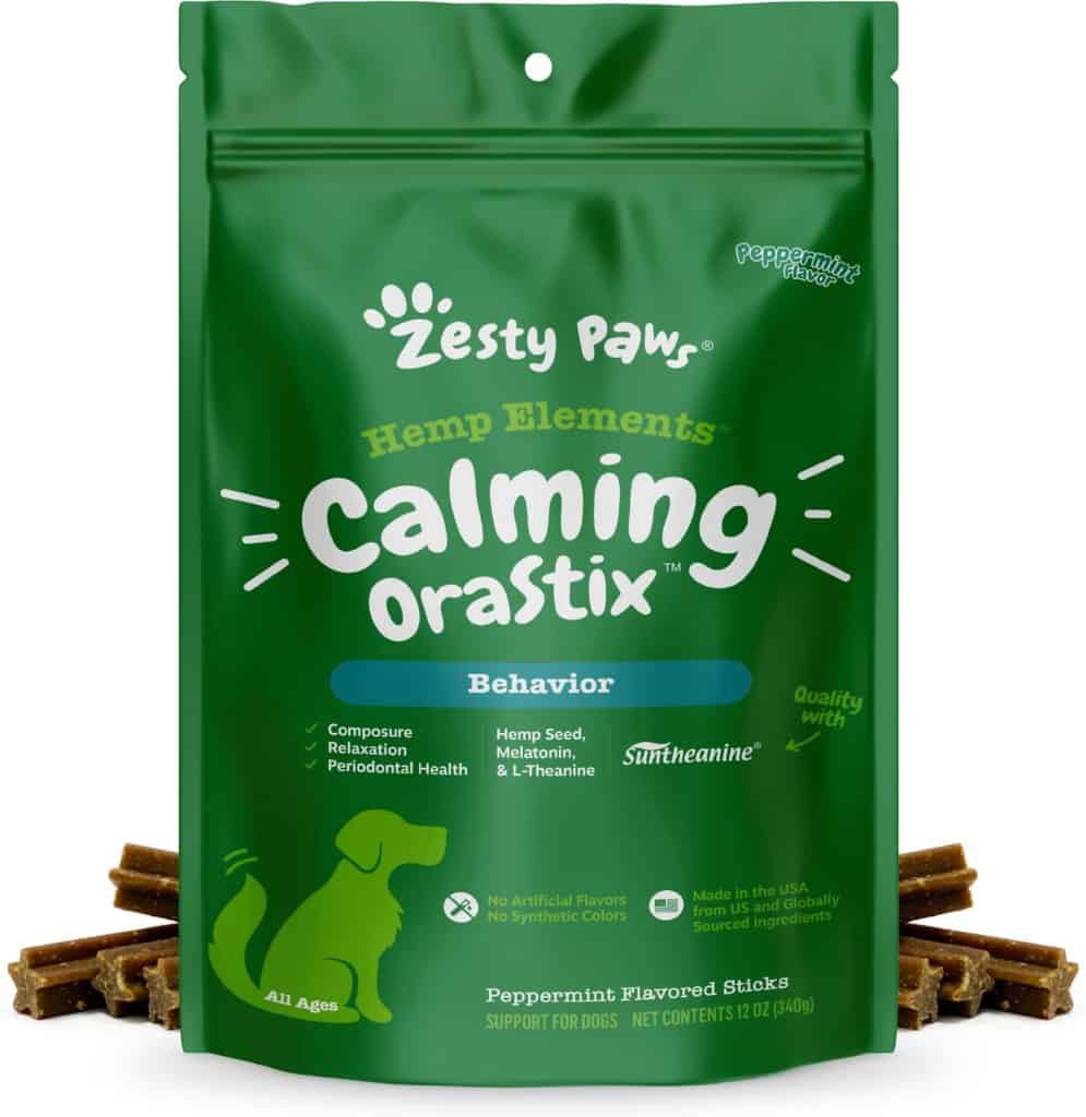 Zesty Paws Hemp Elements Calming Peppermint Flavored Chews