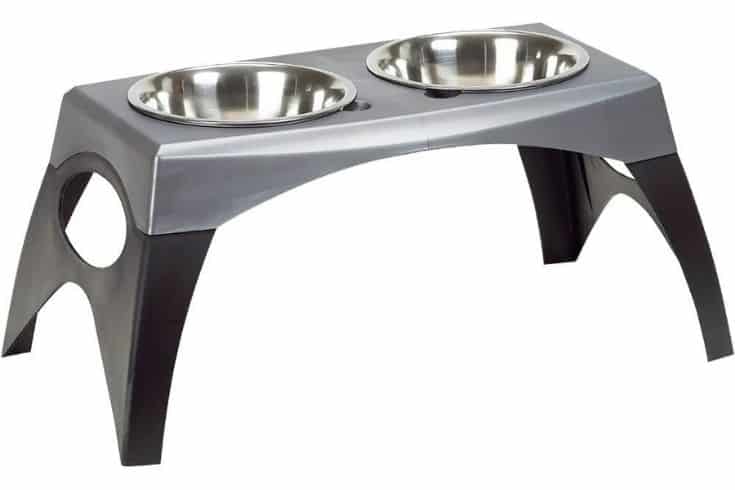 Bergan Stainless Steel Elevated Double Bowl Feeder