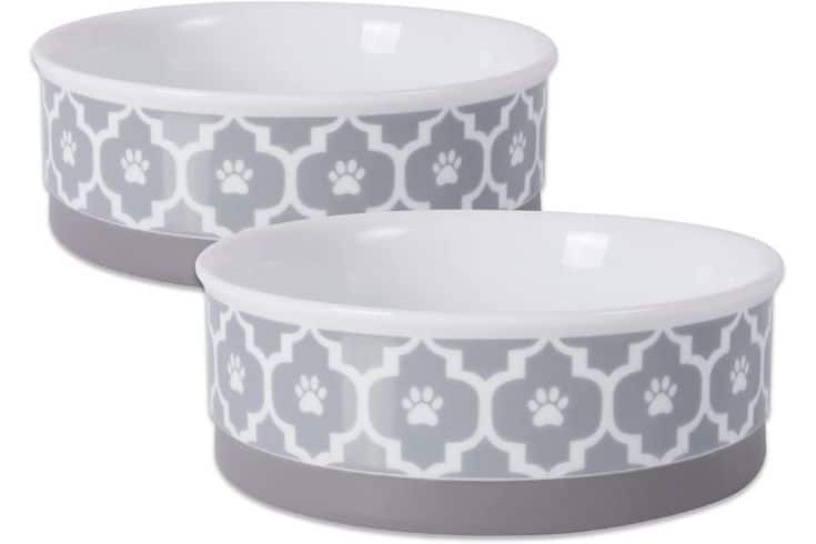 Bone Dry Lattice Collection Pet Bowl & Canister 