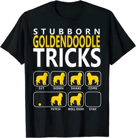 Goldendoodle black T-shirt printed