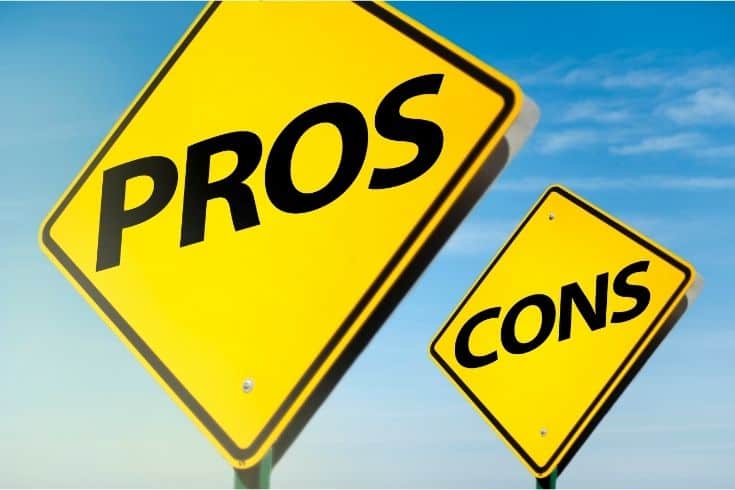 Pros and Cons street sign
