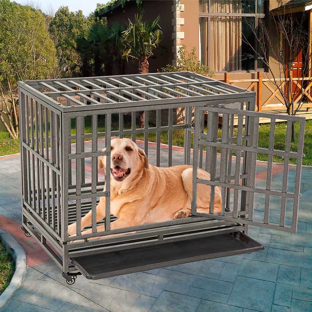 SMONTER Heavy Duty Stackable Dog Crate
