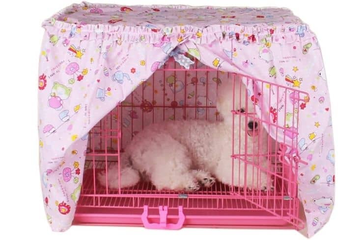 Alfie Pink Dog Crate Cover