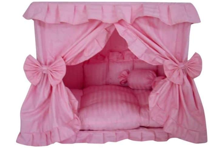 Princess Pink Pet Dog Handmade Bed House