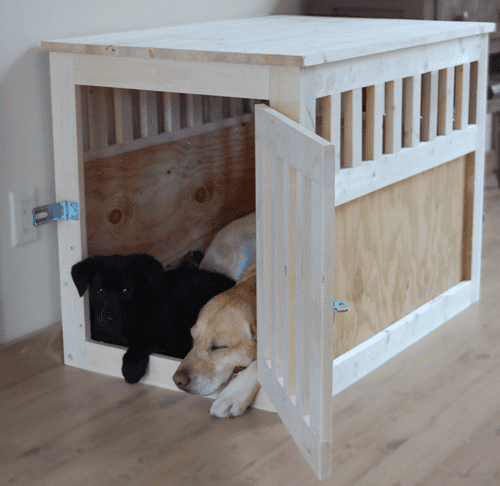 19 Diy Dog Crate Plans And Design Ideas, Wooden Dog Crate Furniture Plans