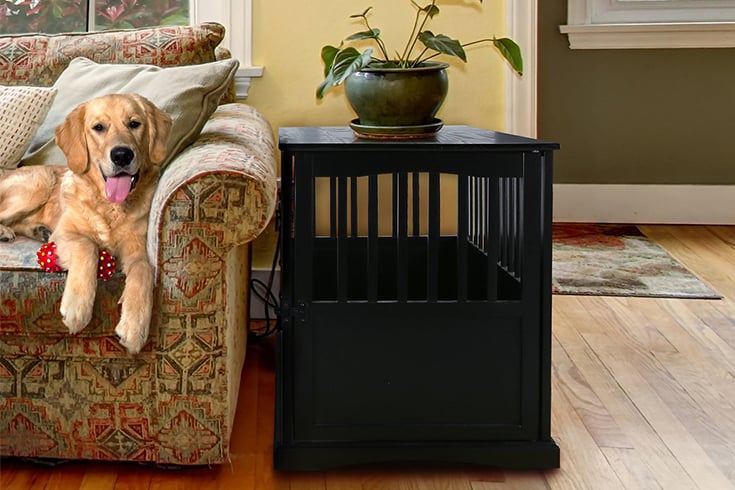 Casual Home End Table Dog Crate