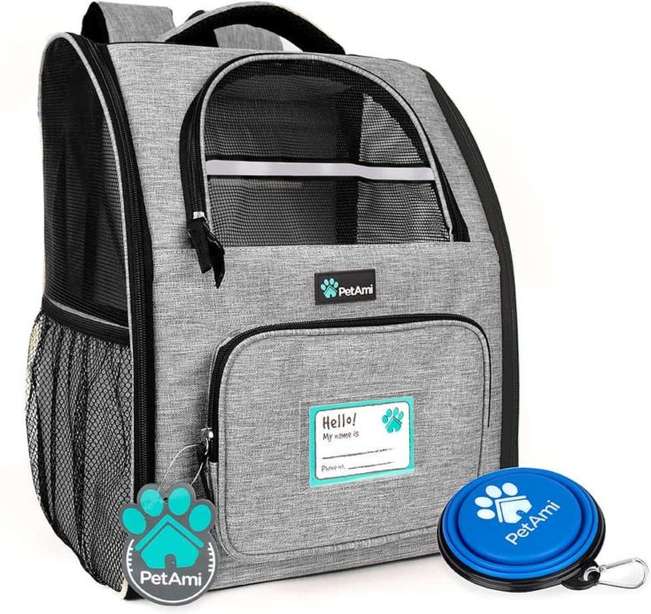 PetAmi Deluxe Backpack Dog Cat Carrier e1649745589559