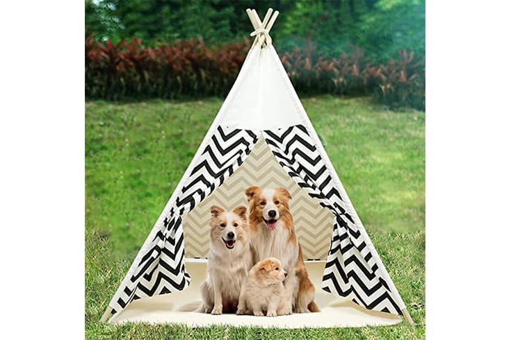 Pet Teepee Tent with Mat for Large Dogs