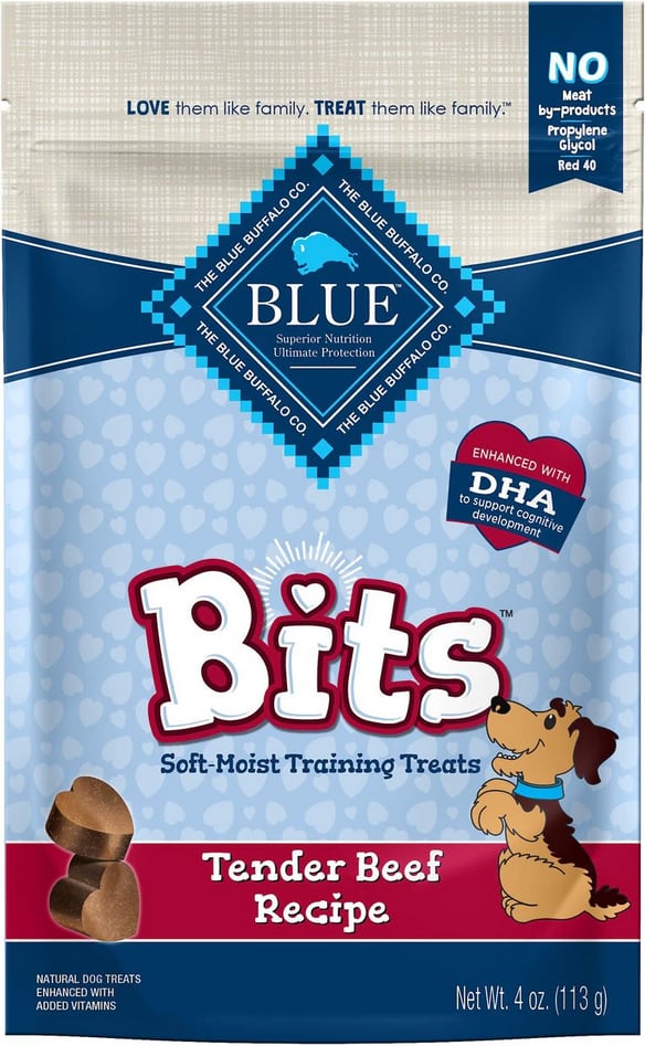 Blue Buffalo Blue Bits Tender Beef Recipe Soft Moist Training Dog Treats