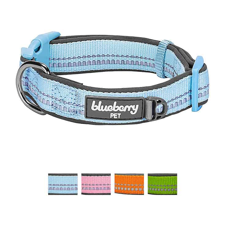 Blueberry Pet 3M Spring Pastel Polyester Reflective Dog Collar