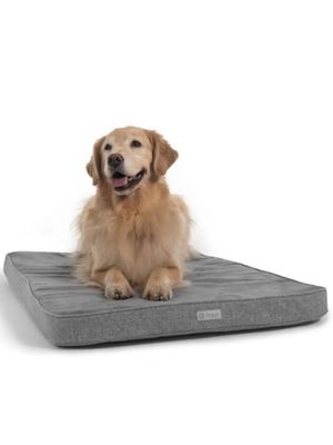 INVENHO Dog Crate Bed Pad Dogs Bed for Small Medium Large Dogs Pet Bed Pad for Kennels Washable Ultra Soft Non-Slip Bottom Dog Cat Mat Beds Mattress Kennel Pads Light Grey 23×18 