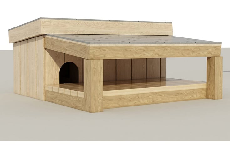 Dog House with Covered Porch Plans DIY