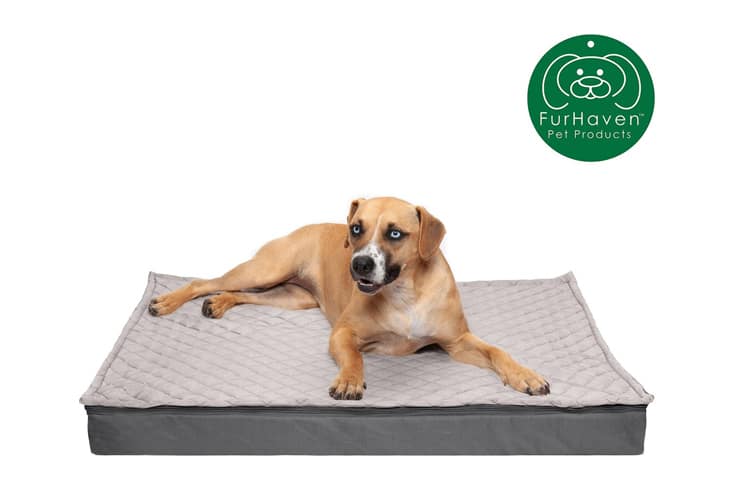 Furhaven Quilt Top Cooling Gel Convertible Dog Bed