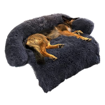 ChongFa Calming Dog Bed Fluffy Plush Dog Mat