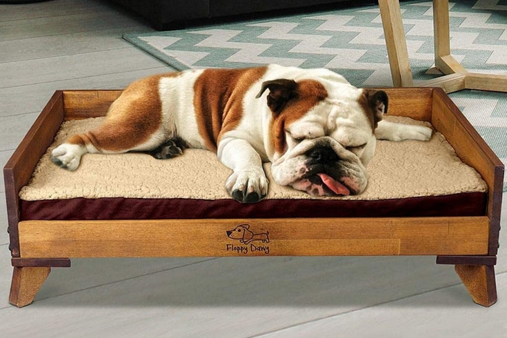 Floppy Dawg Wooden Dog Bed Frame and Medium Dog Bed