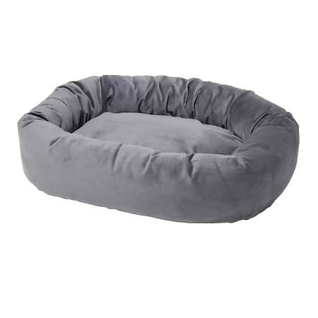 Frisco Velvet Round Bolster Dog Bed