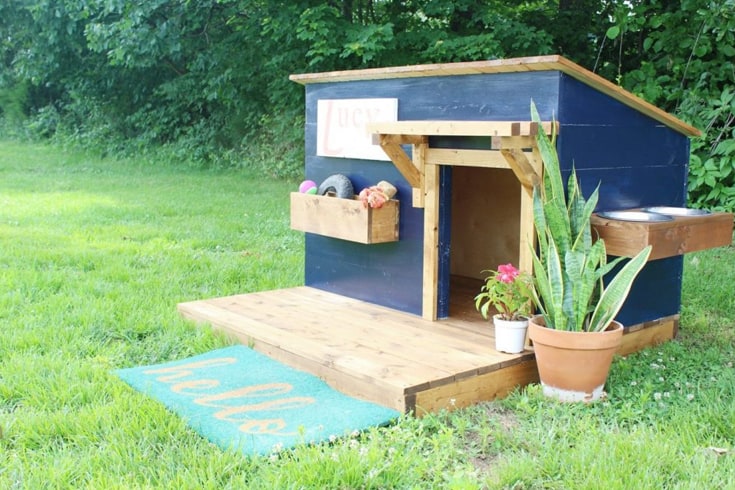 Jen Woodhouse Dog House With Deck