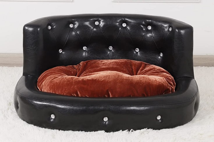 Luxury Faux Leather Pet Sofa