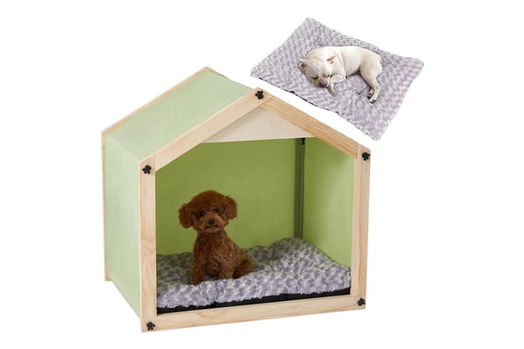 Megidok Dog House with Dog Bed Pad