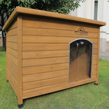 Pets Imperial Norfolk XL Insulated Wooden Dog Kennel Cedar Colo