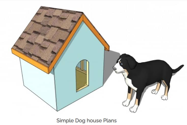 Simple Outdoor Dog House Plan