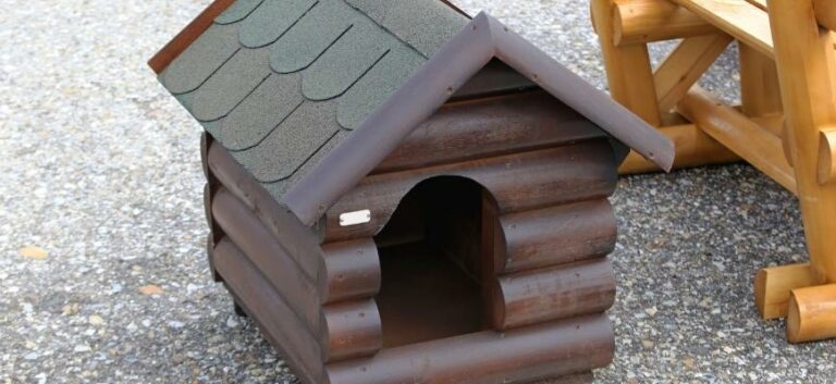 tiny dog house log cabin