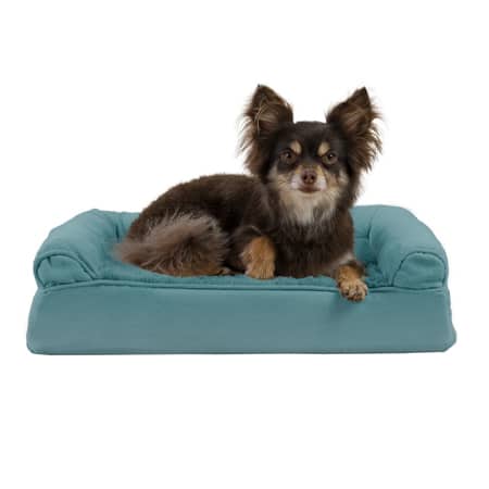 FurHaven Plush and Suede Sofa Style Pet Bed