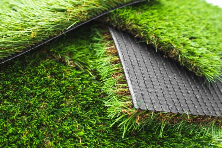 Detail of Types of Artificial Grass in a Sample Book