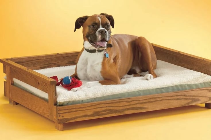 Vintage Wooden Dog Bed