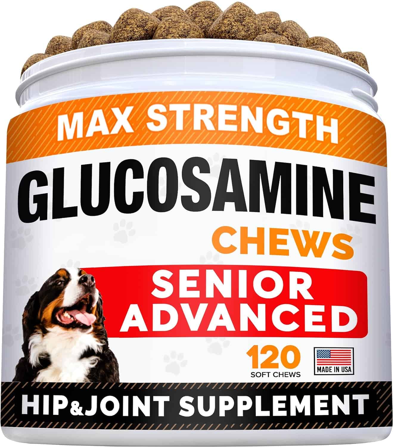 StrellaLab Senior Advanced Glucosamine Omega 3 Bacon